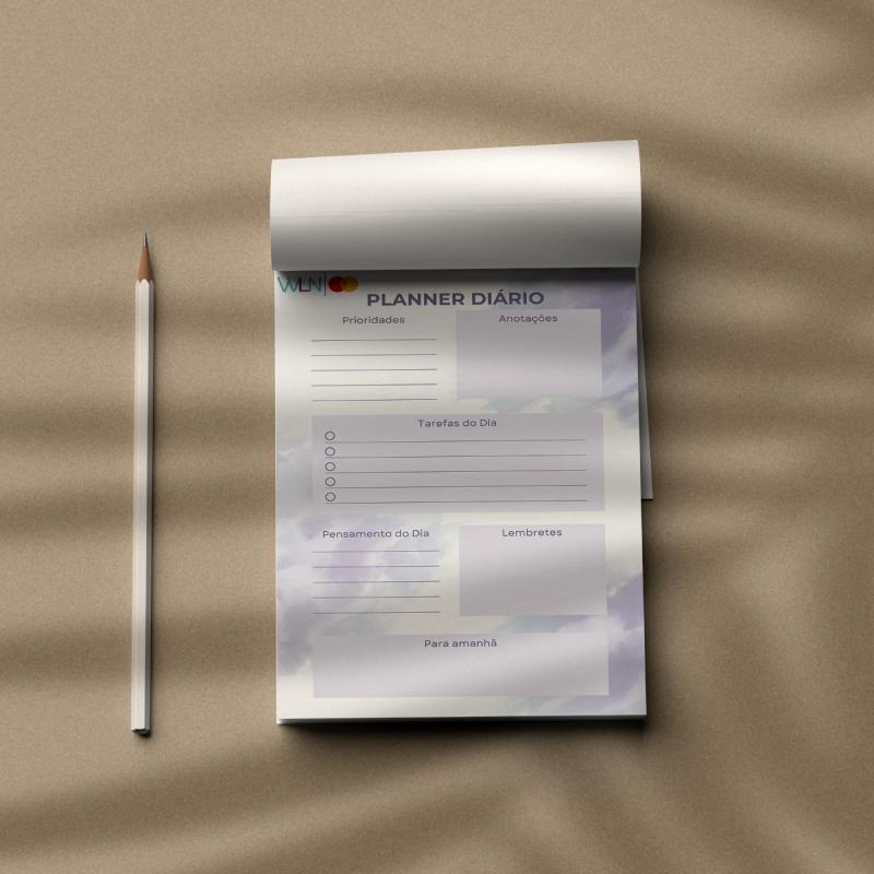 Bloco Planner. Organização prática