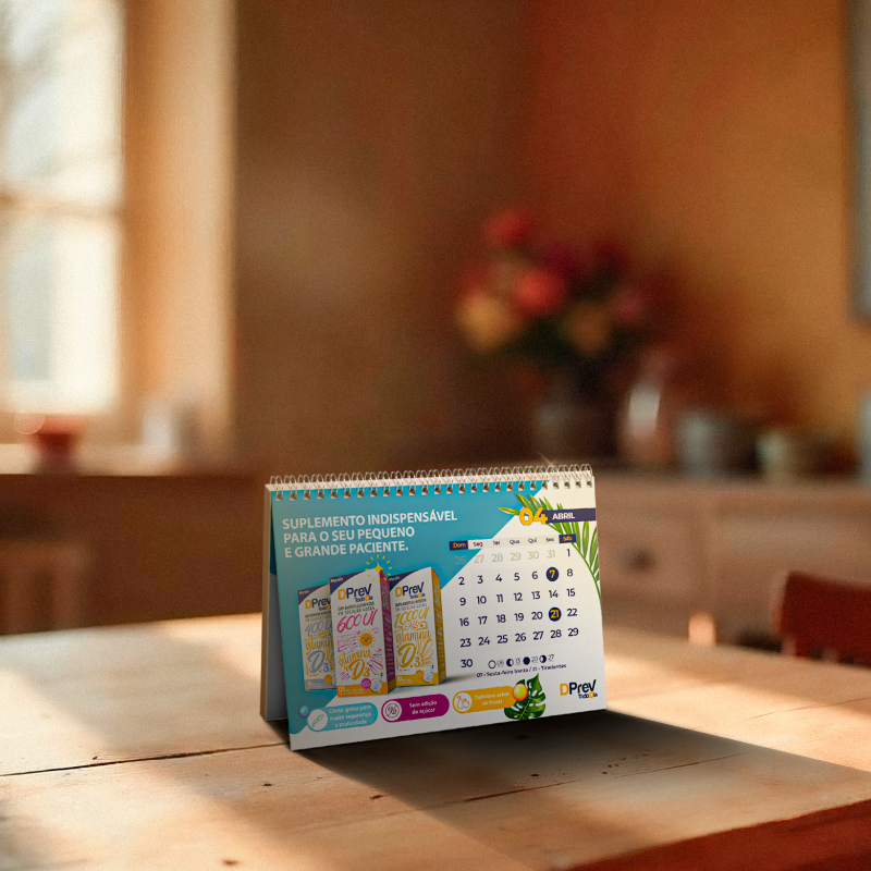 Calendário de Mesa com Wire-o, indispensável para promover a sua marca